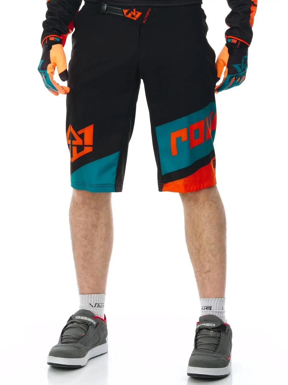 Новые летние дышащие шорты для мотокросса, для езды на горном велосипеде, для бездорожья, MTB MX DH, для горного велосипеда, мото короткие штаны - Цвет: FRB01-Red