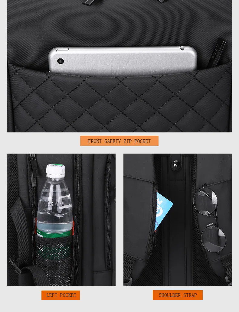 FRN мужской рюкзак Многофункциональный USB 17 дюймов ноутбук Mochila модный бизнес большой емкости водонепроницаемый рюкзак для путешествий для мужчин