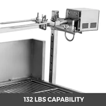 25 Вт большая, из нержавеющей стали барбекю СВИНЬЯ ягненка курица ростер с вертелом Rotisserie домашний инструмент