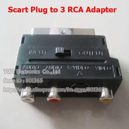 

NCHTEK Scart to 3 RCA TV Adapter Converter RGB scart to 3 RCA S-Video Audio AV TV Adapter/Free shipping /5PCS