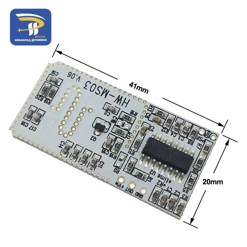 Высокая производительность датчик движения HW-MS03 2,4 ГГц до 5,8 ГГц микроволновый радар индукции человеческого тела PIR переключатель модуль для Arduino Diy