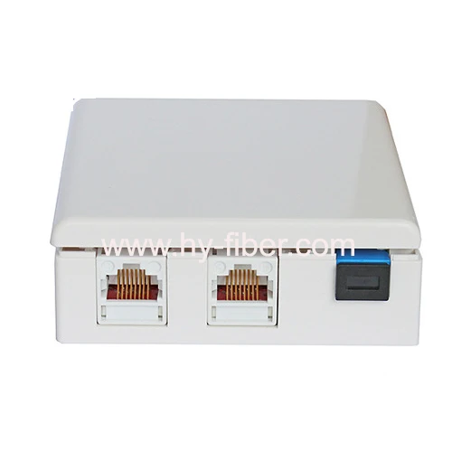 wall outlet 1 fiber 2 RJ 2