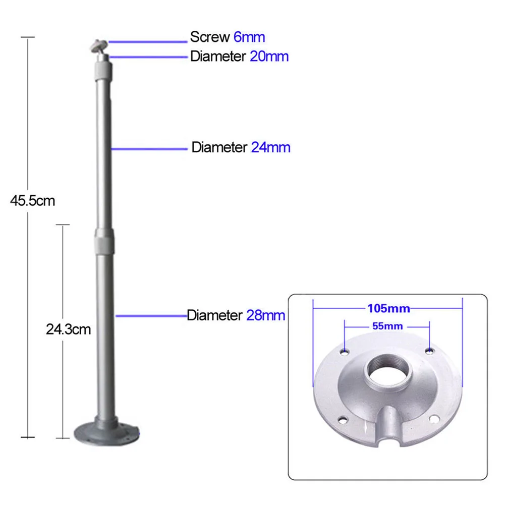 Universal 20-40cm Projektor Decke Wand Halterung Aluminium Halterung 15KG Kapazität 360 Grad Einstellbar Projektor Decken Halterung st