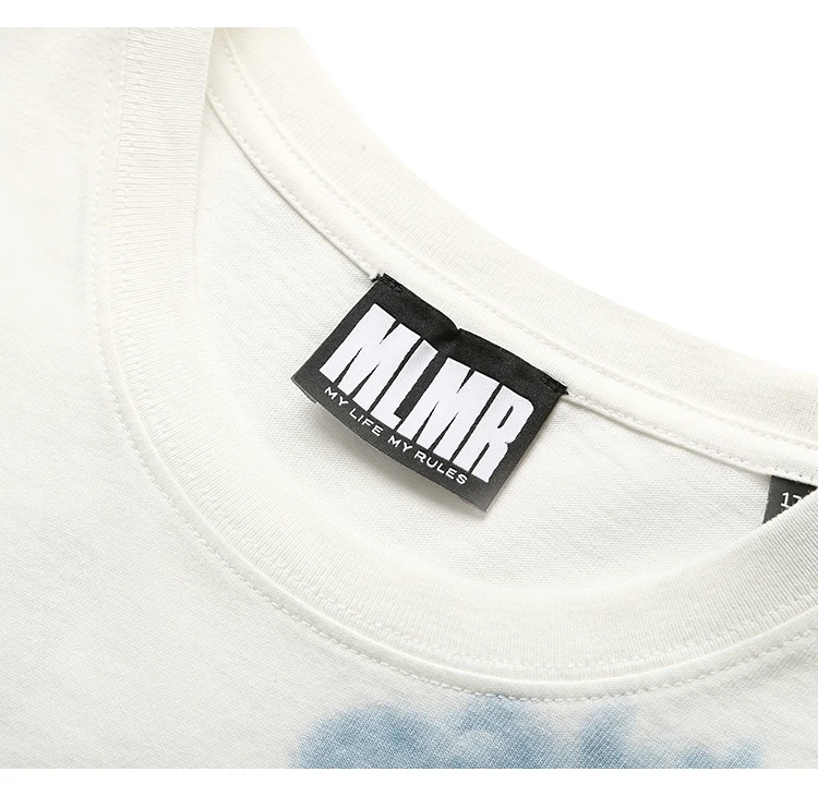 MLMR мужская белая футболка с короткими рукавами и круглым вырезом | 219101533