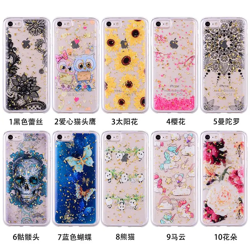 

Painted gold foil transparent soft Tpu phone case For iphone Xs Max 10 Xr X Ultra-thin shell For iphone 6 6S Plus 7 8 Plus Cover