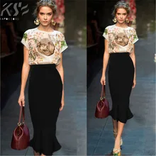 Летняя модная юбка рыбий хвост показанный стиль тела Горячая юбка