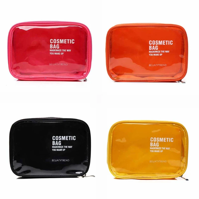 

Transparent Cosmetic Case Clear PVC Organizer Travel Makeup Toiletry Wash Bag