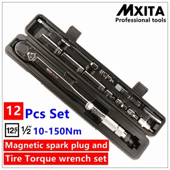 

MXITA Spanner Ratchet Wrench kit Magnetic spark plug and tyre Adjustable torque wrench Set Car Auto repair tools hand tool set