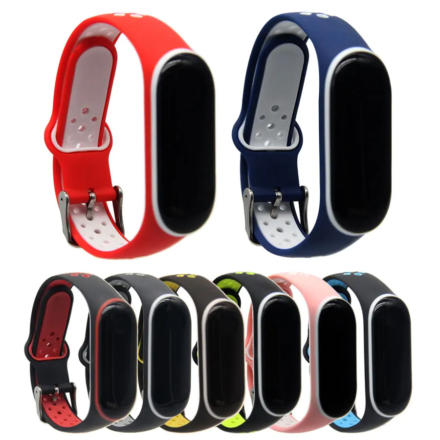 Браслет для mi Band 3 4 ремешок спортивных часов Силиконовый Для xiaomi band аксессуары