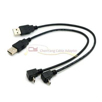 

10PCS/CY USB 2.0 Male to Micro USB 90 Degree Up & Down Angled Cable for Cell Phone Tablet