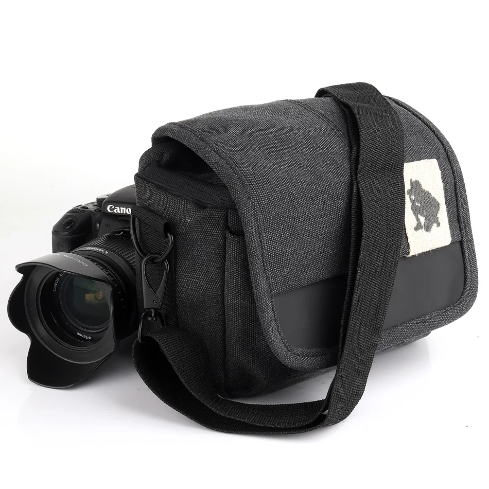 Лучший Холст DSLR Камера сумка Fotografia чехол для Canon Nikon Камера sony alpha Shouder сумка Fujifilm Olympus Фото чехол для объектива