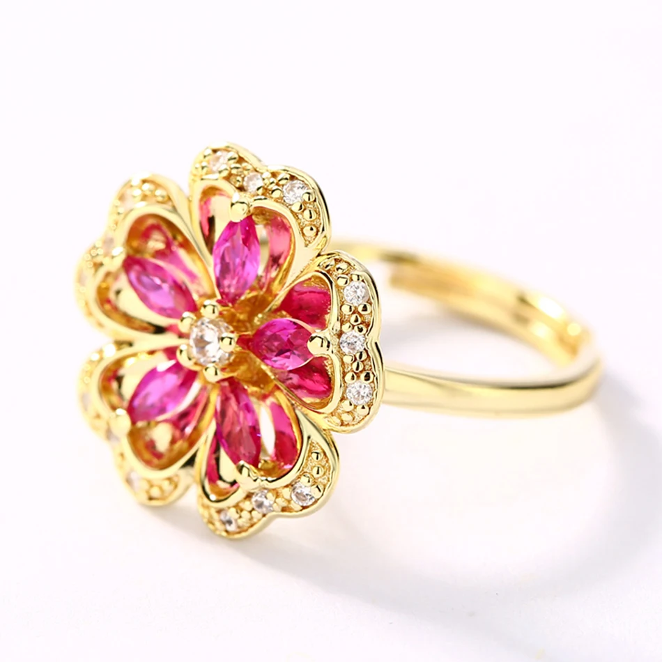 ALLNOEL Ruby Ring Sterling Silver 925 Jewelry Women Party Rings Red Corundum Ring  Gifts Gor Friends On March 8  Jewellery  (5)