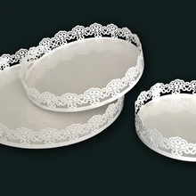 Круглый Металл Кованое железо фруктовый лоток Свадебный Торт Держатель для кексов подставка для десерта коробка