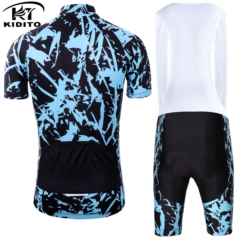 KIDITOKT летний комплект Джерси для велоспорта, летняя мужская велосипедная одежда для велоспорта, костюм Быстросохнущий Спортивный костюм для горного велосипеда