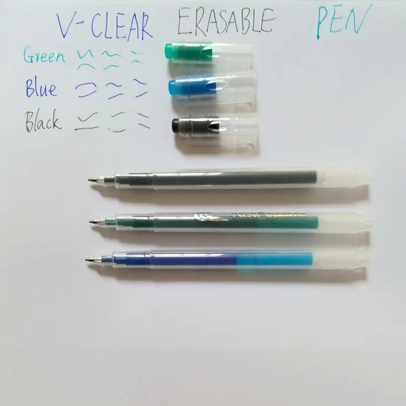 VCLEAR 0.7mm Novelty Friction Erasable Gel Pen With Rubber Eraser