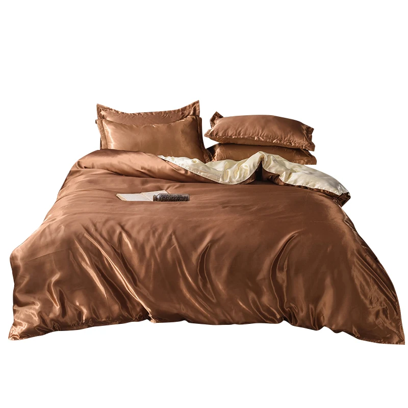 100 Pure Satin Silk Bedding Set Home Textile King Size Bed Set