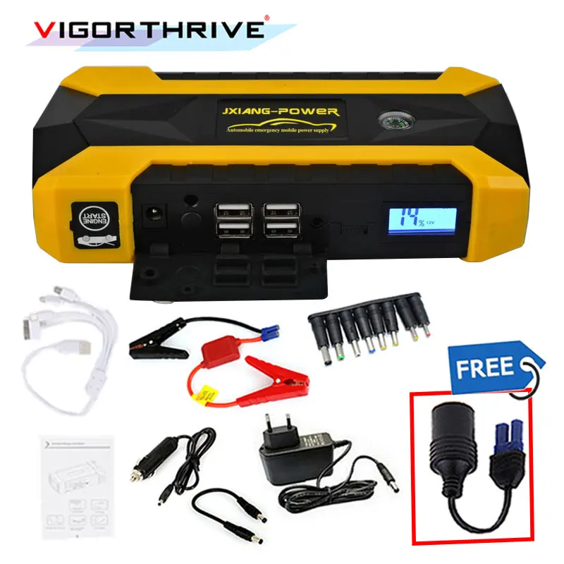 Portable Car Vehicle Jump Starter Charger mutifunction Mobile Device Laptop Auto Engine Emergency Battery Pack