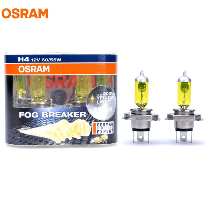 osram h4 12v 60 55w 2600k fog breaker xenon yellow 200 yellow light 60 more bright car halogen osram h4 12v 60 55w 2600k fog breaker xenon yellow 200 yellow light 60 more bright car halogen