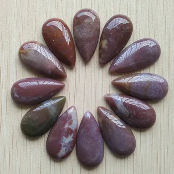 

Wholesale 24pcs/Lot fashion good quality natural india onyx drop shape cab cabochons beads 15x30mm for Jewelry making free