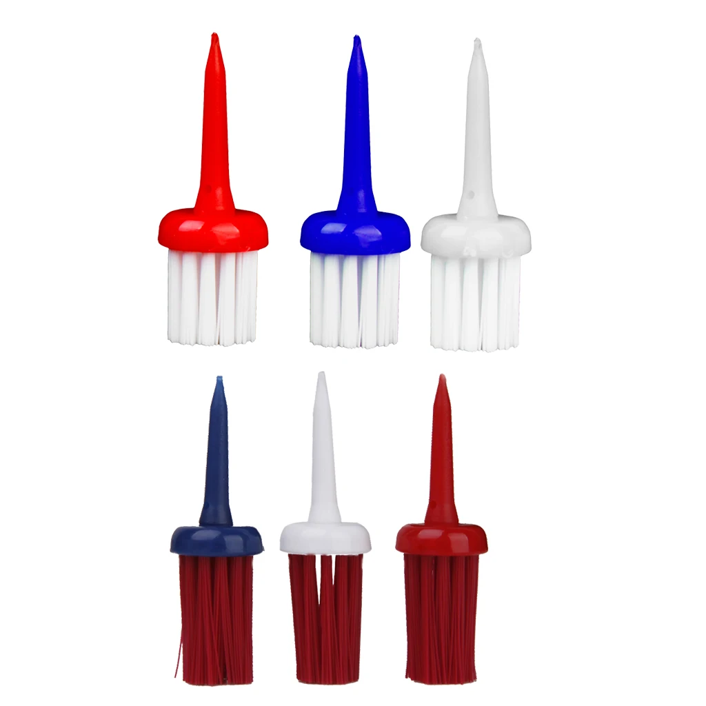 Perfeclan 2 Packs of 3 Brush-t Golf Tees Driver - 6pcs brush tees - 52/62mm Height Golf Brush Driver  
