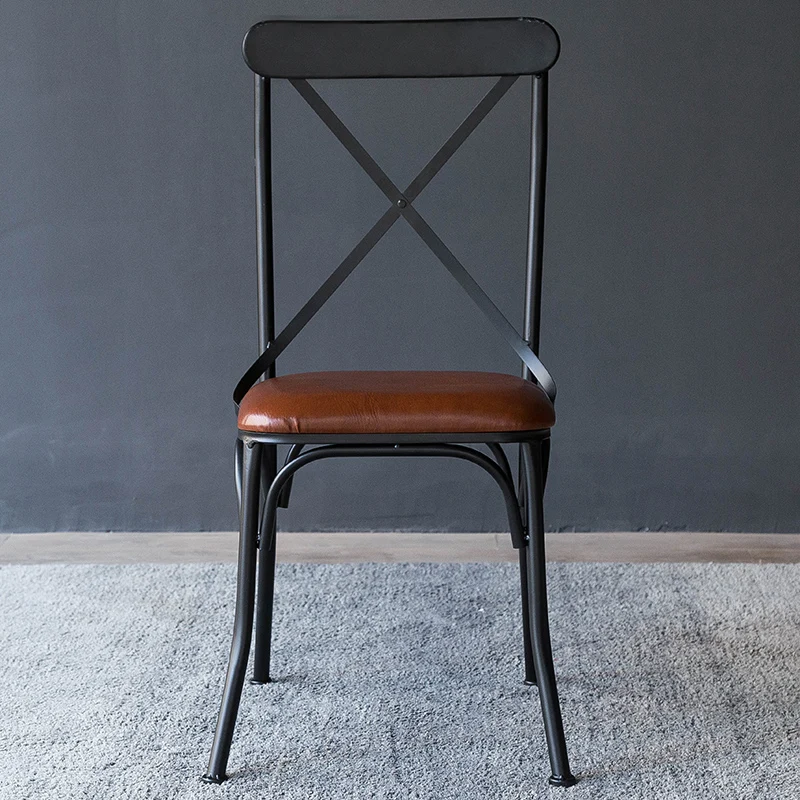 INDUSTRIAL RETRO RUSTIC URBAN FRENCH BISTRO STYLE METAL DINING CHAIR SEAT CROSS BACK CAEF RESTAURANT DINING ROOM FURNITURE INDUSTRIAL RETRO RUSTIC URBAN FRENCH BISTRO STYLE METAL DINING CHAIR SEAT CROSS BACK CAEF RESTAURANT DINING ROOM FURNITURE