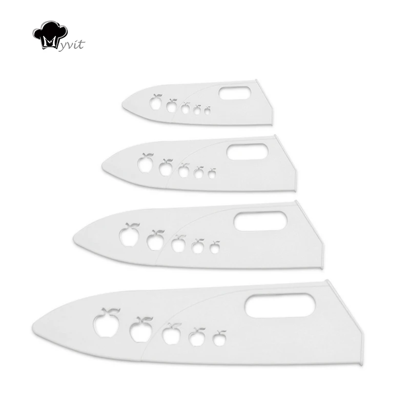 Набор керамических ножей " 4" " 6" дюймов, кухонные ножи с бамбуковой ручкой и белым лезвием, набор кухонных ножей, 4 кухонных ножа+ крышка