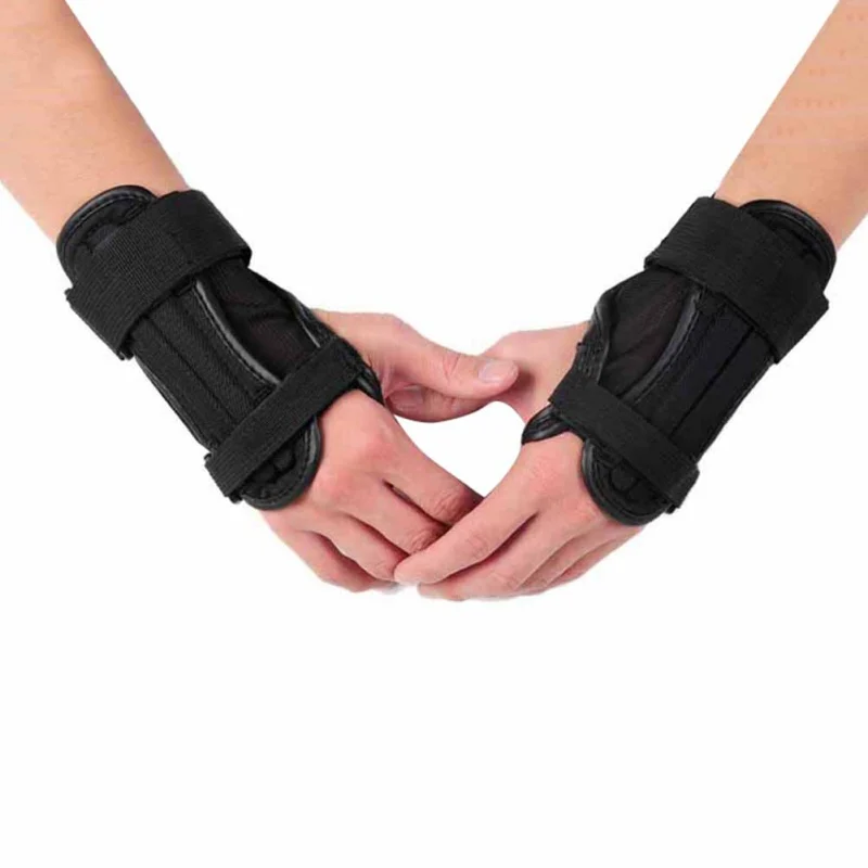 1 زوج ليكرا الرياضة حامي المعصم دعم اليد eva واقية للدراجات التزلج armguard النخيل مبطن اليد الحرس المعصم حماية