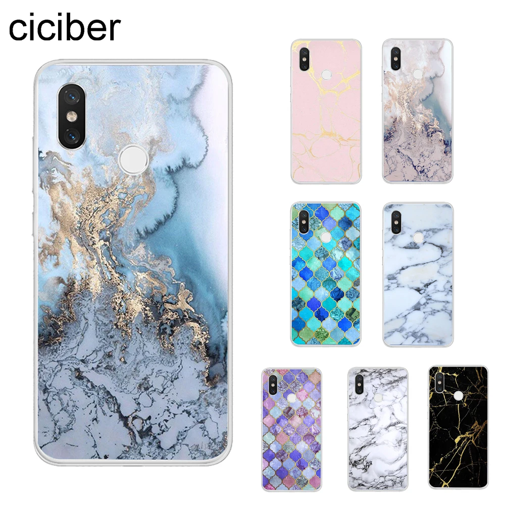 

ciciber Colored Marble Cover For Xiaomi MIX MAX 3 2 1 S Pro Phone Case For Xiaomi A2 A1 8 6 5 X 5C 5S Plus Soft Silicone TPU