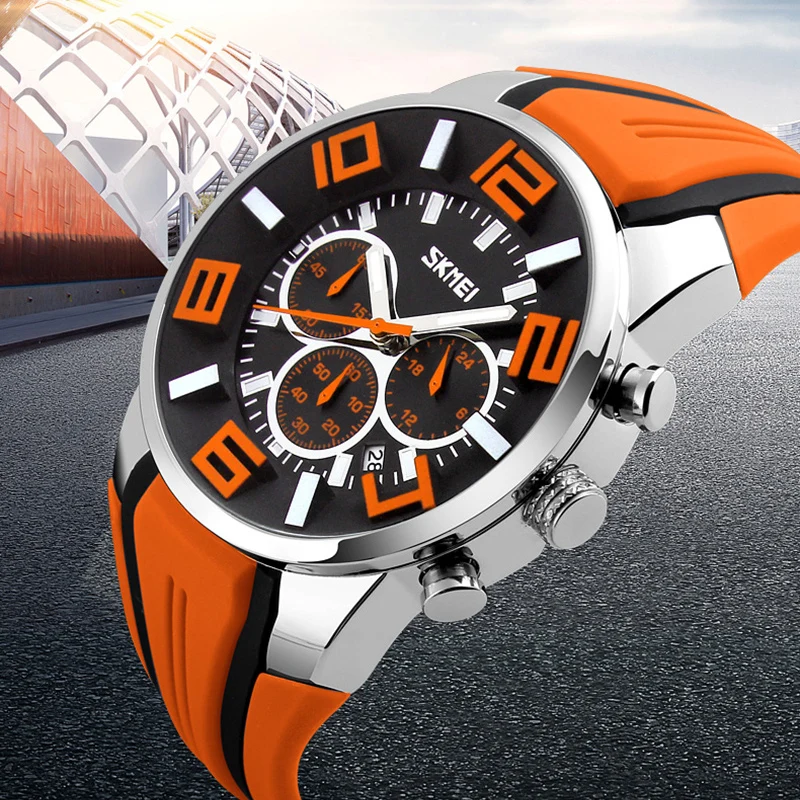 Marca de Luxo Relógios à Prova Relógio de Quartzo Relógios Masculinos Skmei Chronograph Sports Dwaterproof Água Masculino Reloj Hombre 2020 Men