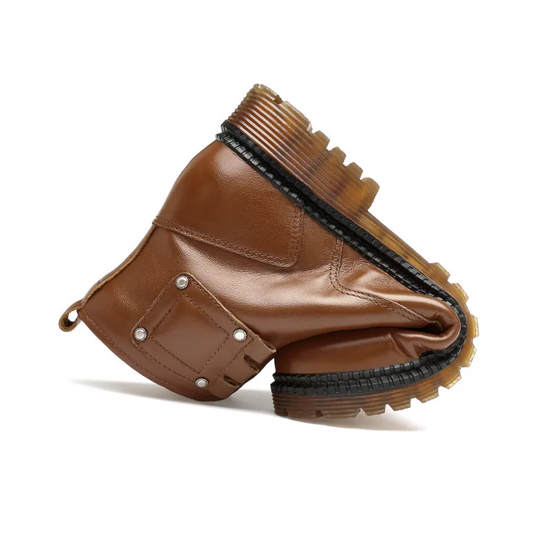 Merkmak/Новинка; мужские зимние ботинки ручной работы из натуральной кожи; высококачественные зимние мужские ботинки; мужские Ботильоны; деловая модельная обувь