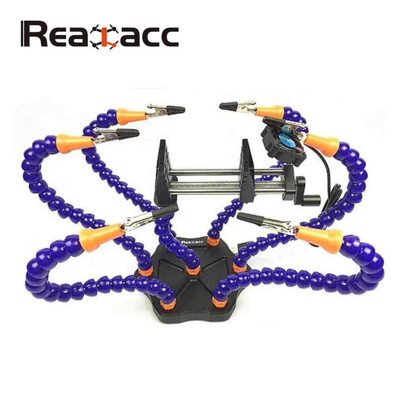 

In Stock Realacc V2 Strange Third Hand Seven Arm Soldering Station with USB Fan Caliper For RC Racing Drones FPV Quadcopter Kit