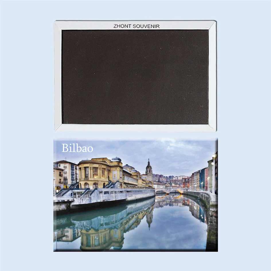 

Bilbao The Spanish port city Travel souvenirs 22981 Magnetic refrigerator