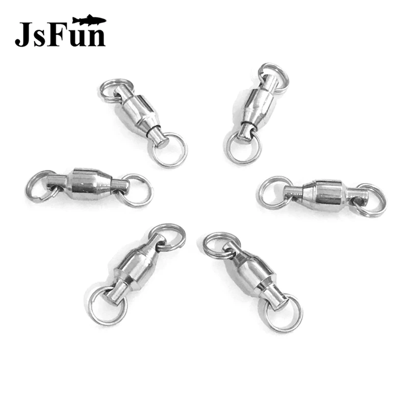 10Pcs Rolling Swivels Heavy Duty Ball Bearing Barrel Stainless Steel Fishing Lure Connector Double Loop Tackle Pj118 huismerk kopen in de aanbieding 10Pcs Rolling Swivels Heavy Duty Ball Bearing Barrel Stainless Steel Fishing Lure Connector Double Loop Tackle Pj118 huismerk kopen in de aanbieding