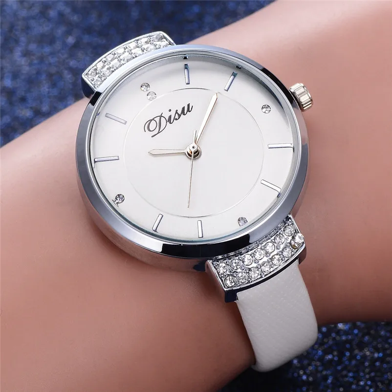 Fashion women watches top brand luxury ladies watch Retro Design Leather Band Analog Quartz Wrist Watch Montre femme 3M30#N (12)