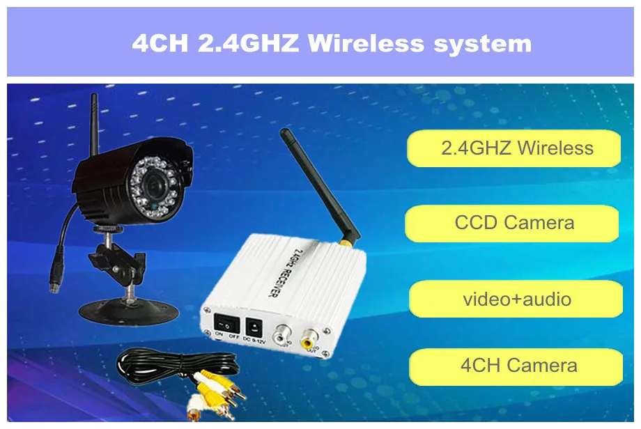 Беспроводная камера видеонаблюдения 2 4 ГГц аудиосистема Wi Fi приемник передатчик