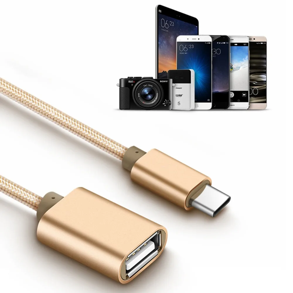 Металл USB C 3,1 Тип C штекерным USB OTG Женский синхронизации данных конвертер Кабель-адаптер