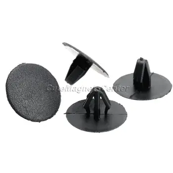 

50Ps Black Nylon Push-Type Retainer Bumper Clips Fastener Auto Rivets for Kia 12mm Hole Car Styling