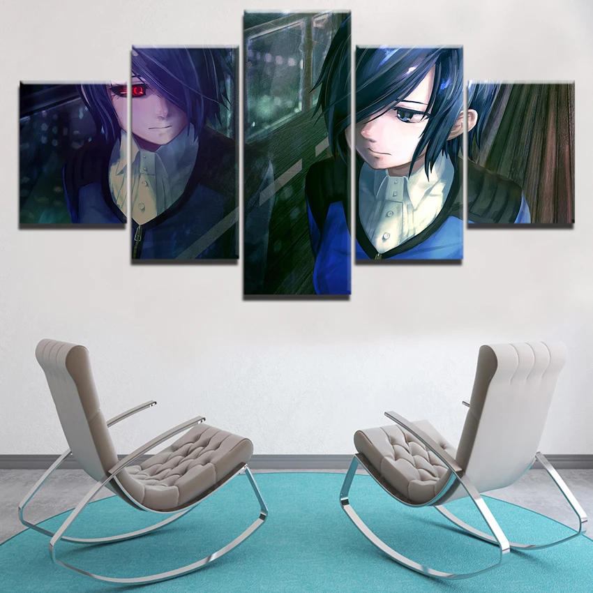 5 шт. домашний декор Touka Kirishima Tokyo Ghoul аниме искусство на стену современные картины