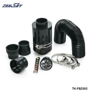 

Universal Cold Feed Induction Kit & Carbon Fibre Air Intake Filter Box with fan For Ford Focus 98-12 TK-FB2303