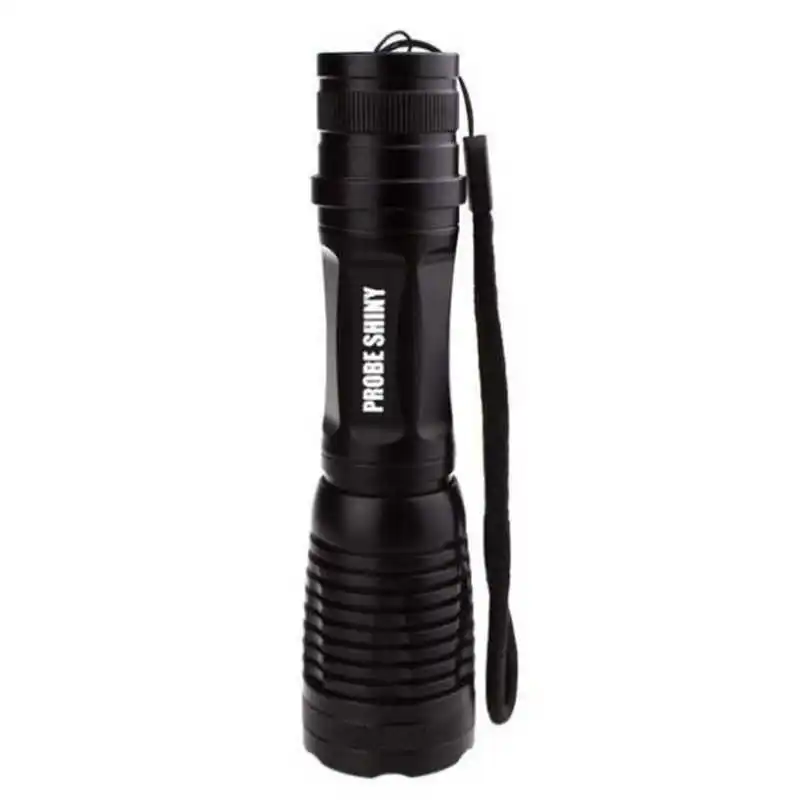 

PROBE SHINY 5000LM XM-L T6 LED Tactical Zoomable rechargeable Flashlight Torch Light Lamp+18650 + Charger laser pointer #3S26