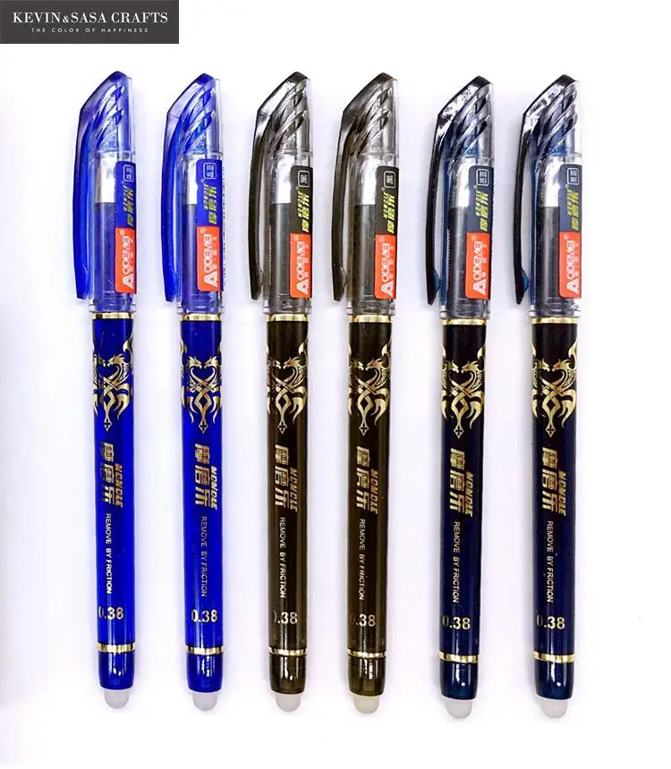 1 шт. стираемая ручка для офиса, волшебная стираемая шариковая ручка, сменная ручка 0,38 мм, синяя, черная, красная ручка, чернила, школьные канцелярские принадлежности, инструмент для письма, подарок