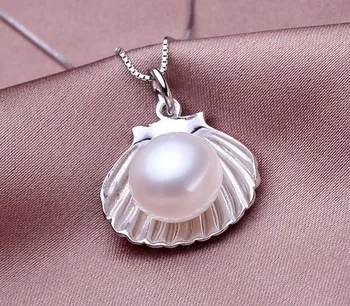 

Real Genuine Natural Fresh Water Pearl Pendant with Chain Charm Classical Jewelry for Charm Women