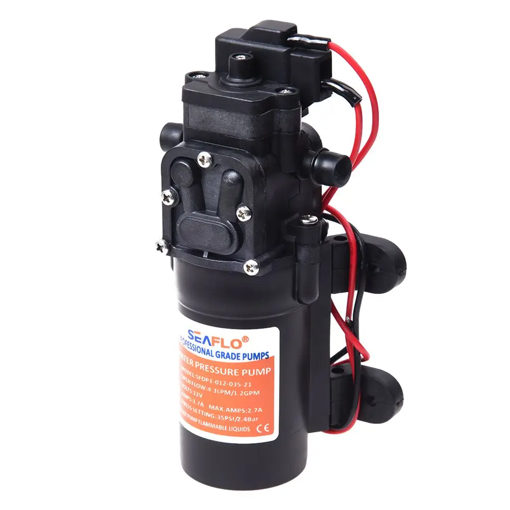 Seaflo 12V DC 1.2 GPM 35 PSI 21 Series Diaphragm Water Pressure Pump