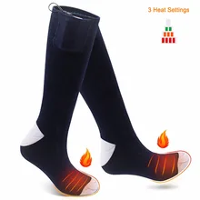 Носки с подогревом, 3,7 в, три режима нагрева, теплые носки для женщин и мужчин, холодные носки, спортивные зимние носки с подогревом(темно-синие