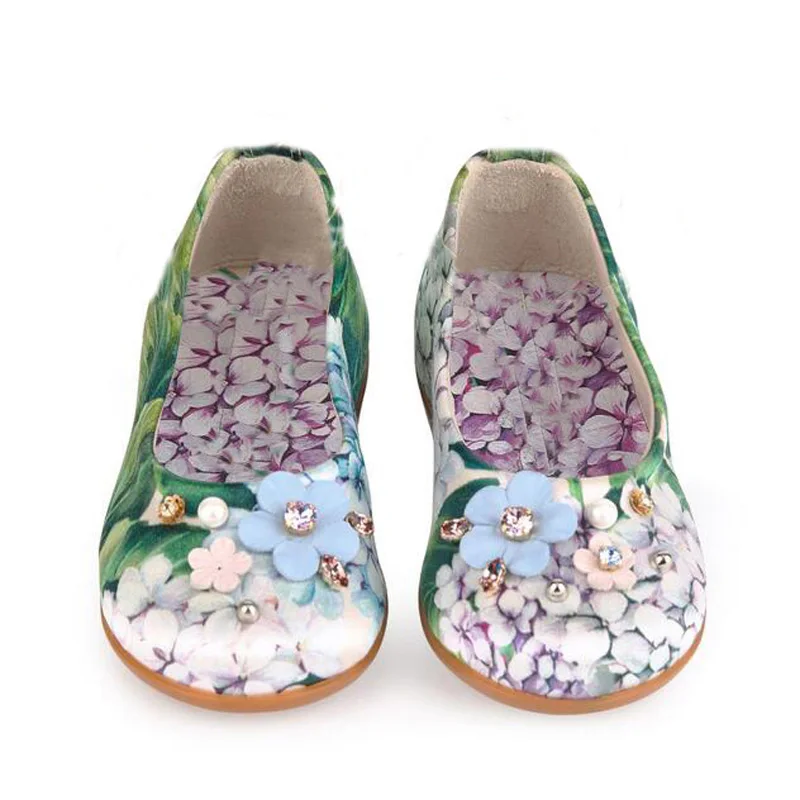 

Kids Shoes Tenis Infantil Girls Princess Shoes with Handmade Rhinestones Baby Girls Single 'Ortensia' Shoes Chaussure Enfant