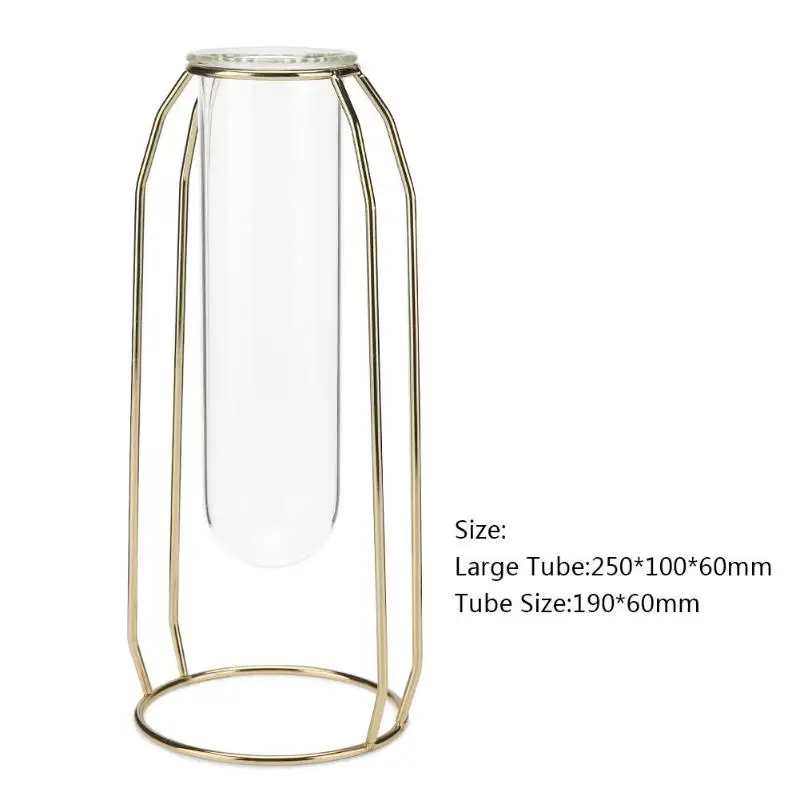Доступная Lluxury 1 комплект в скандинавском стиле стеклянная железная ваза для художественного творчества розовое золото цеометрическая форма цветочный горшок для дома Свадебные украшения Аксессуары