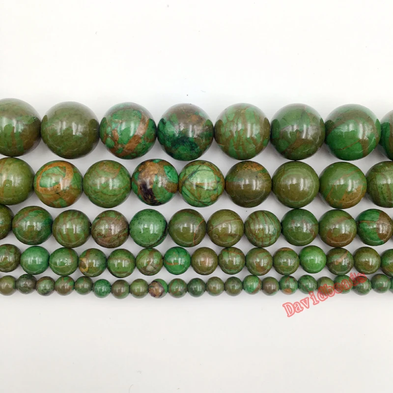 

Chrysocolla jades beads Phoenix Stone Round Beads Loose ball Size 4/6/8/10/12MM Diy Charms Bracelet Handicraft Jewelry Making
