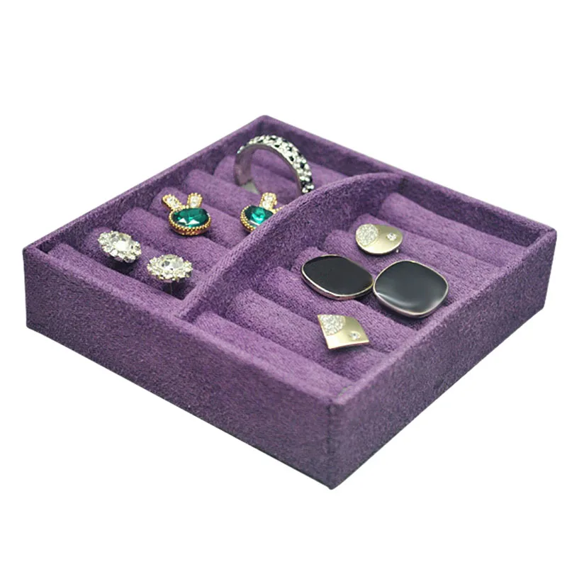 Трехслойная бархатная шкатулка, кольцо, ожерелье, чехол для хранения часов, фланелевый органайзер для макияжа, Женская Подарочная коробка на День святого Валентина