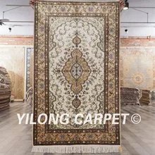 YILONG 3'x5' турецкий Шелковый ковер в восточном стиле изысканные персидские ковры ручной работы(LH391B3x5