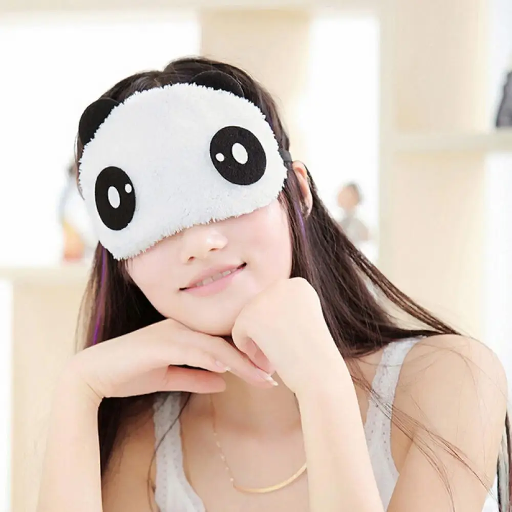 Сердце панда лицо глаз Путешествия сна милый легкий маска с повязкой на глаза Портативный Nap чехол